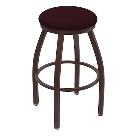 Holland Bar Stool Co 30" Swivel Bar Stool, Brnz Finish, Canter Bordeaux Seat X802